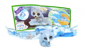 Polarfuchs Baby von den Natoons Polarkinder Figuren (Einzelfigur mit Zettel und Rückwand)