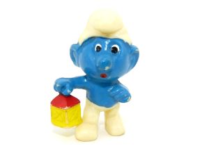 Nachtwächter in schlieriger Bemalung. Laterne von unten bemalt (Farbvariante)