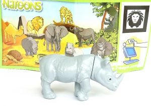 Nashorn der Serie "Tiere aus Afrika" mit Beipackzettel - DC001 (NATOONS)
