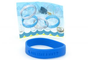 Armband, FEEL LIKE ANUT mit Beipackzettel in blau (ICE AGE 2)