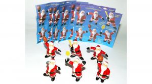 6 Weihnachtsmänner von der Firma ONKEN mit Beipackzetteln