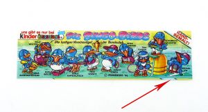 Beipackzettel der Bingo Birds mit Schnittfehler. Unten 1mm bis 2mm verschnitten
