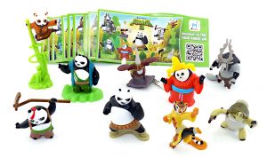Kung Fu Panda 3 Figurensatz aus Italien mit allen Beipackzetteln