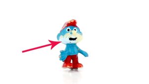 Papaschlumpf mit weiß-blau tuschiertem Bart (Top Variante)