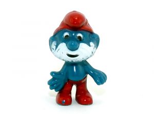 Papaschlumpf aus blauem Grundmaterial in Top Zustand (Ü-Ei Rarität)