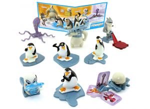 Komplettsatz Pinguine aus Madagascar. 9 Figuren und ein Beipackzettel