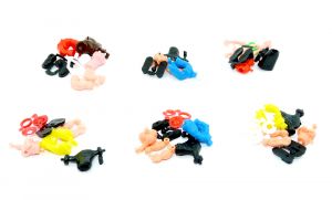 Popeye Satz noch nicht zusammengebaut (6 Steckfiguren)