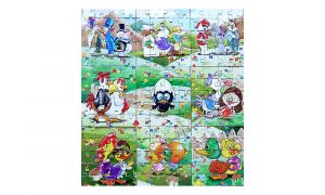 Calimero Superpuzzle von Ricard Italien. 9 Puzzle ecken und 9 Beipackzettel