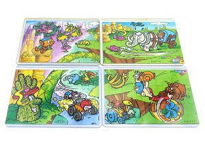 Spielzeug erste Serie aus dem Jahr 1999 als Europa Superpuzzle mit 4 Beipackzetteln (60 Puzzleteile - K00 n108 - 111)
