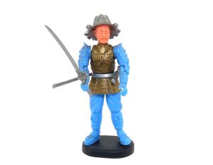 Samurai in hellblau mit goldener Rüstung (Die Samurais)