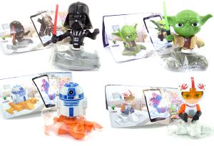 Maxi Ei Star Wars Satz kommlett. Darth Vader, Meister Yoda, R2-D2 und Luke Skywalker mit Stempelfunktion
