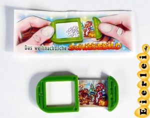 Weihnachtliches Schiebebild mit Beipackzettel (Farbenzauber)