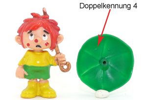 Pumuckl mit Schirm und Doppelkennung 4 im Schirm (2mm Spannungsriss)