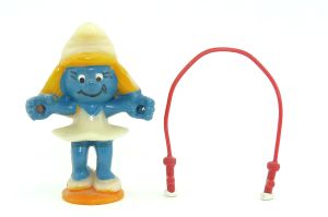 Schlumpfine mit Springseil (Olympiade Schlümpfe)