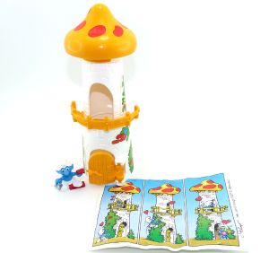 Schlumpf Turm mit Maurer Schlumpf aus dem Maxi Überraschungsei Italien