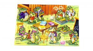 Alle 4 Puzzleecken ohne Beipackzettel von der Kroko Schule (SUPERPUZZLE)