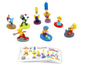 8 coole Simpsons Figuren auf Sockel von der Firma Zaini