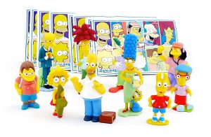 Die Simpsons als Figurensatz aus Italien mit Beipackzettel aus dem Merendero Ei