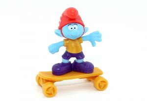 Skater Schlumpf von der Golden Schlümpfe Edition ohne Beipackzettel