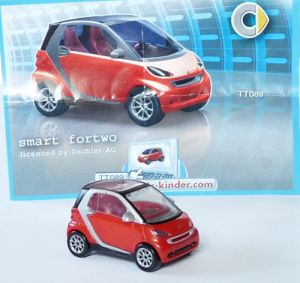 Smart Fortwo Coupe in rot mit Beipackzettel