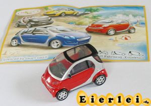 Smart Fortwo Coupe 2004 mit Beipackzettel als Automodell Maßstab 1:87