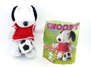 Snoopy als Fußballer (Plüschfigur aus dem Maxi Ei)