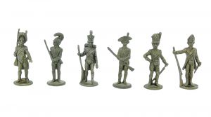 Metallfigurensatz  "Soldaten 18. - 19. Jahhundert". Alle 6 Figuren der Serie