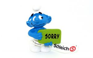 Schleich Schlümpfe - 20749 SORRY Schlumpf (Artikelmaße L x B x H - 36 x 36 x 51 Millimeter)