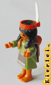 Squaw mit Baby in grün (Schlangenfluss)