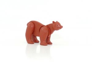 Bär in rot aus der Serie Tiere des Waldes von 1986 (Steck-Tiere)