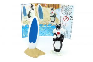 Sylvester mit einteiligen Surfbrett (Bugs Bunny Looney Tunes aktiv)