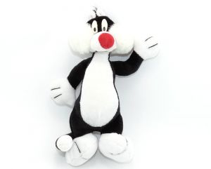 Sylvester als Plüschfiguren von 1997. Höhe der Figur ca. 20cm