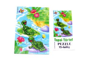 Puzzleecke unten links aus der ersten Tapsi Törtels Serie mit Beipackzettel (15 Teile Puzzle, selten)