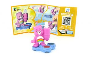Glücksbär - Care Bears in rosa EN227 mit Zettel (Ü-Ei Glücksbärchen 2018)