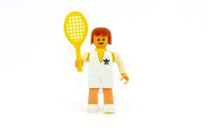 Tennisspieler mit Aufkleber und Schläger (Alte Ü-Ei Inhalte)