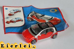Smart forfour in rot 2007 mit Beipackzettel als Automodell Maßstab 1:87