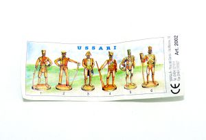 Beipackzettel von den Metallfiguren USSARI Art. 2002 in Farbe