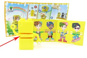 Flip Clack Variante in gelb, wo die Kennung VU330 um 180 Grad gedreht ist