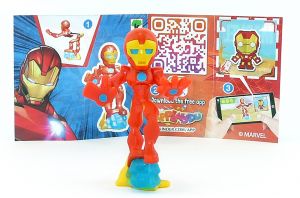 Iron Man Figur aus der Serie Marvel Heroes mit Beipackzettel Nummer VV401