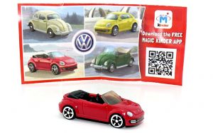 VW Beetle Automodell von 2015 "rotes Cabrio" Beipackzettel FS237