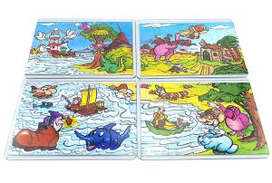 Spielzeug 2 Serie aus dem Jahr 1998 als Europa Superpuzzle mit 4 Beipackzetteln (60 Puzzleteile - K99 n120 - 123)
