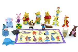 Disney Winnie the Pooh Set mit 11 Figuren der Serie - Zubehör und Zettel