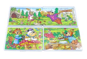Yogi Bear: Europa Superpuzzle mit Beipackzetteln (60 Puzzleteile)