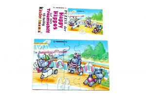 Puzzleecke von Happy Hippo Traumschiff mit Beipackzettel oben rechts