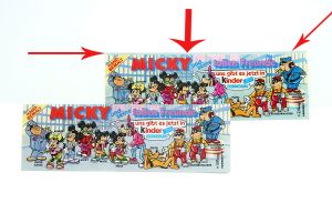Beipackzettel von MICKY und seine tollen Freunde mit Schnittfehler "hellblauer Rand oben"