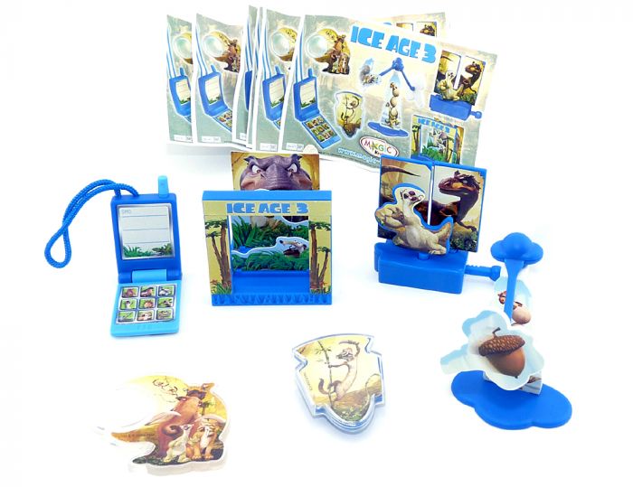 Spielzeug Satz vom ICE AGE 3 mit allen Beipackzetteln