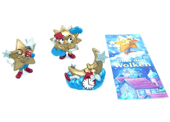 Neuer Satz Sonne, Mond und Sterne mit einem Beipackzettel