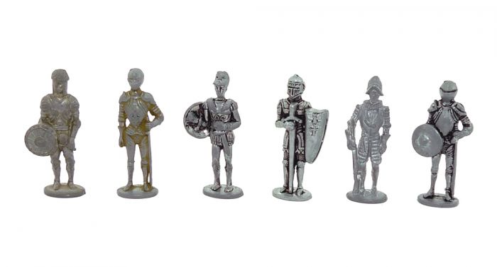 Metallfigurensatz  "Ritter". Alle 6 Figuren der Serie