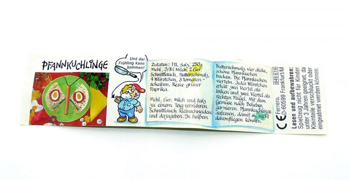Beipackzettel PFANNKUCHLINGE von den Küchenzwergen