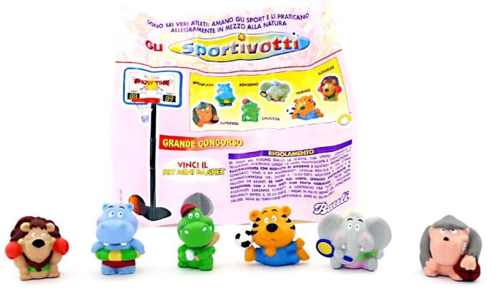 Figurensatz "Gli Sportivotti" mit Beipackzettel [Firma Bauli]